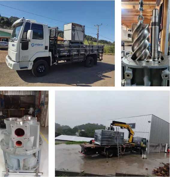 Técnico Videar realizando manutenção industrial