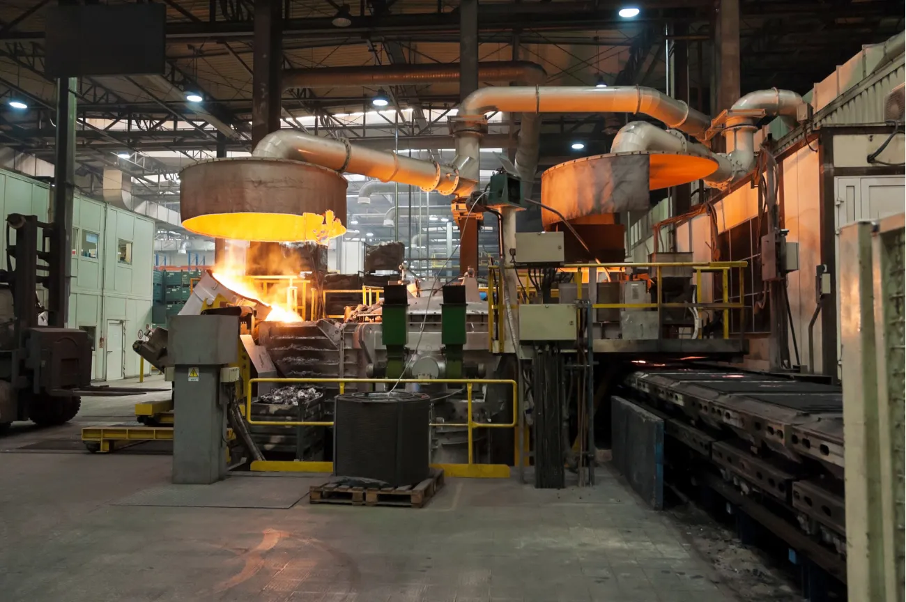Aplicação de compressor em ferro e siderurgia