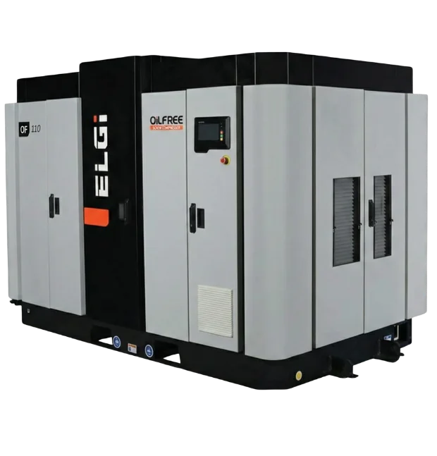 Compressor isento de óleo ELGi Série OF (Oil-Free) para ar comprimido Classe 0